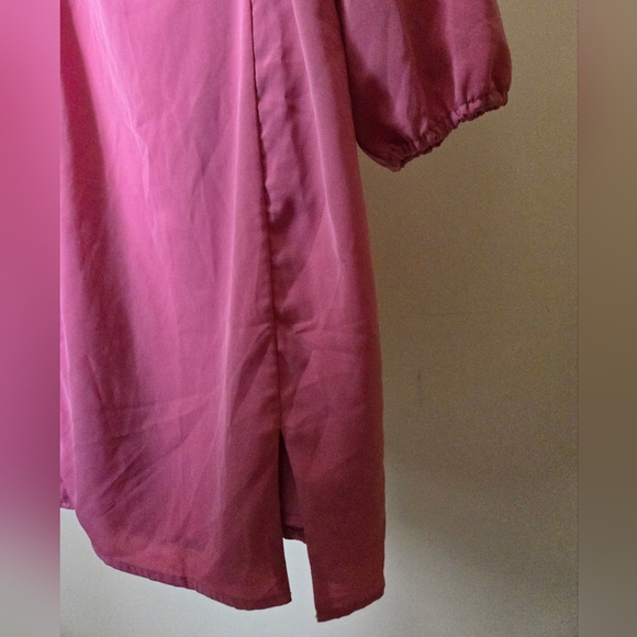 Abercrombie & Fitch Pink Long Sleeve Corset Seamed Mini Dress - Picture 4 of 8